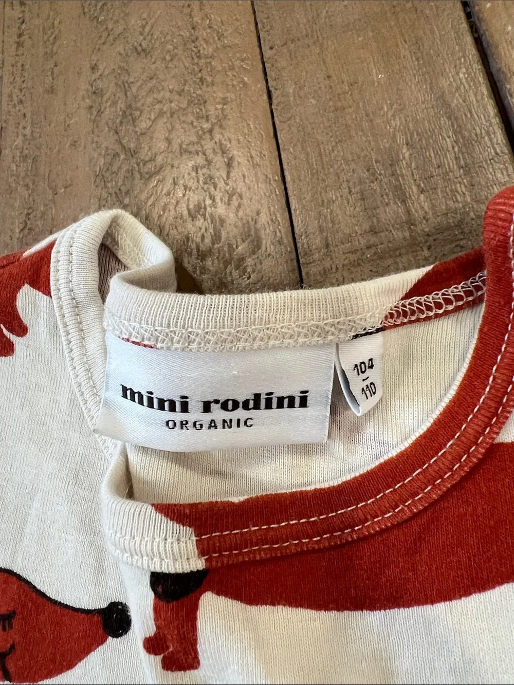 Mini rodini dachshund dog long sleeve cotton twirl dress 4-5 years